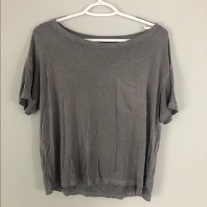 Gray Soft and Sexy American Eagle Pocket Tee